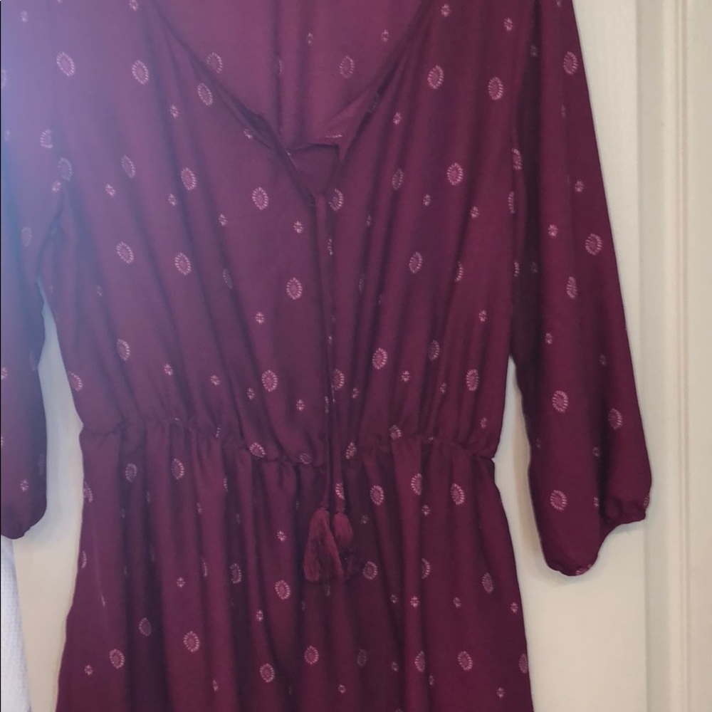 Tribal print long sleeve dress